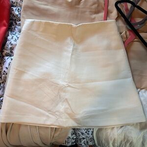 Aritzia Wilfred Cream Mini Skirt